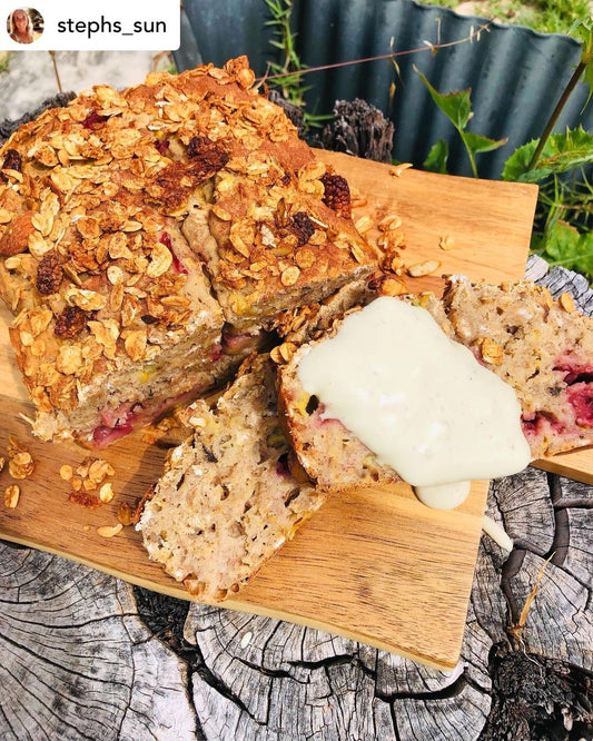 Strawberry Granola Banana Bread