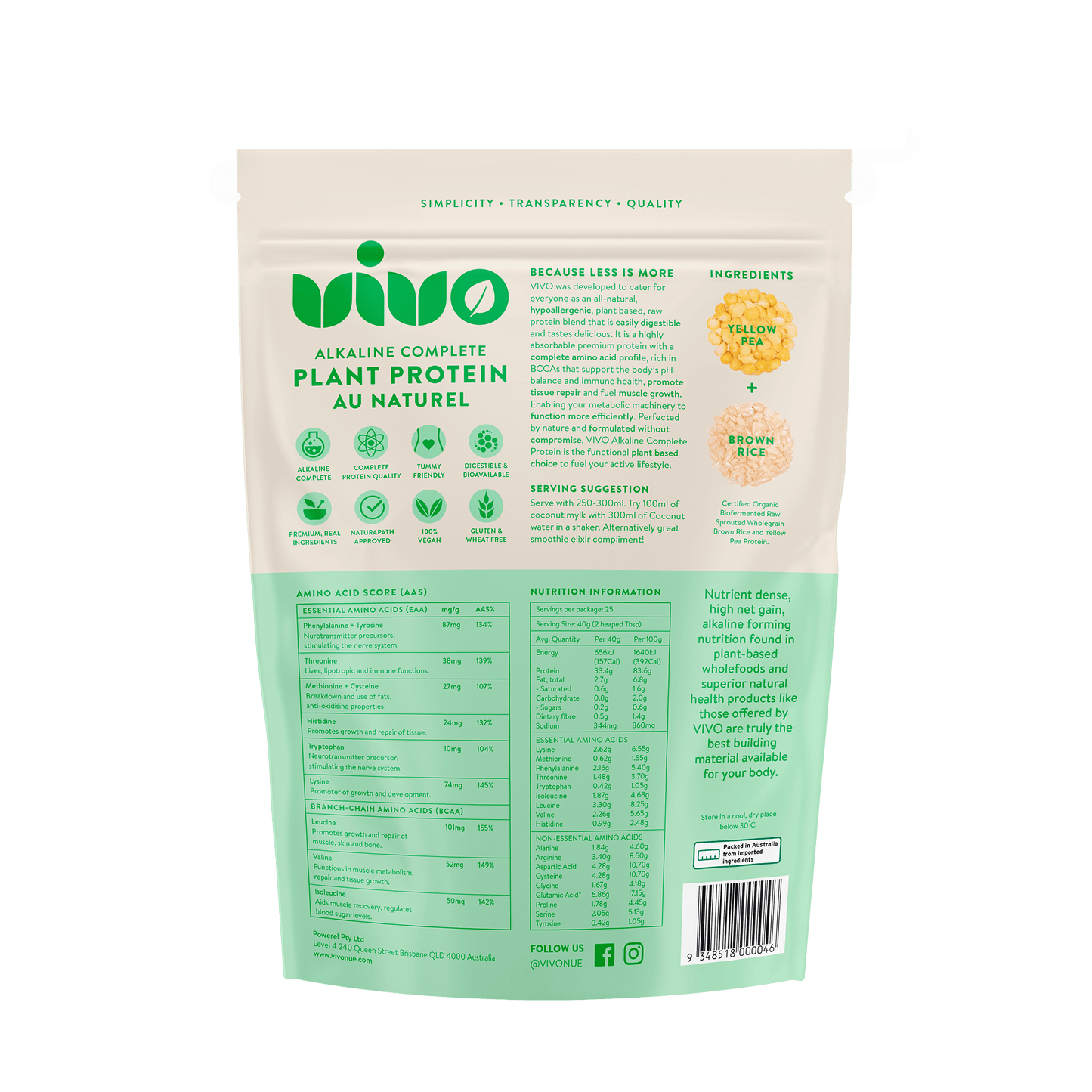 Au Naturel - Plant Protein