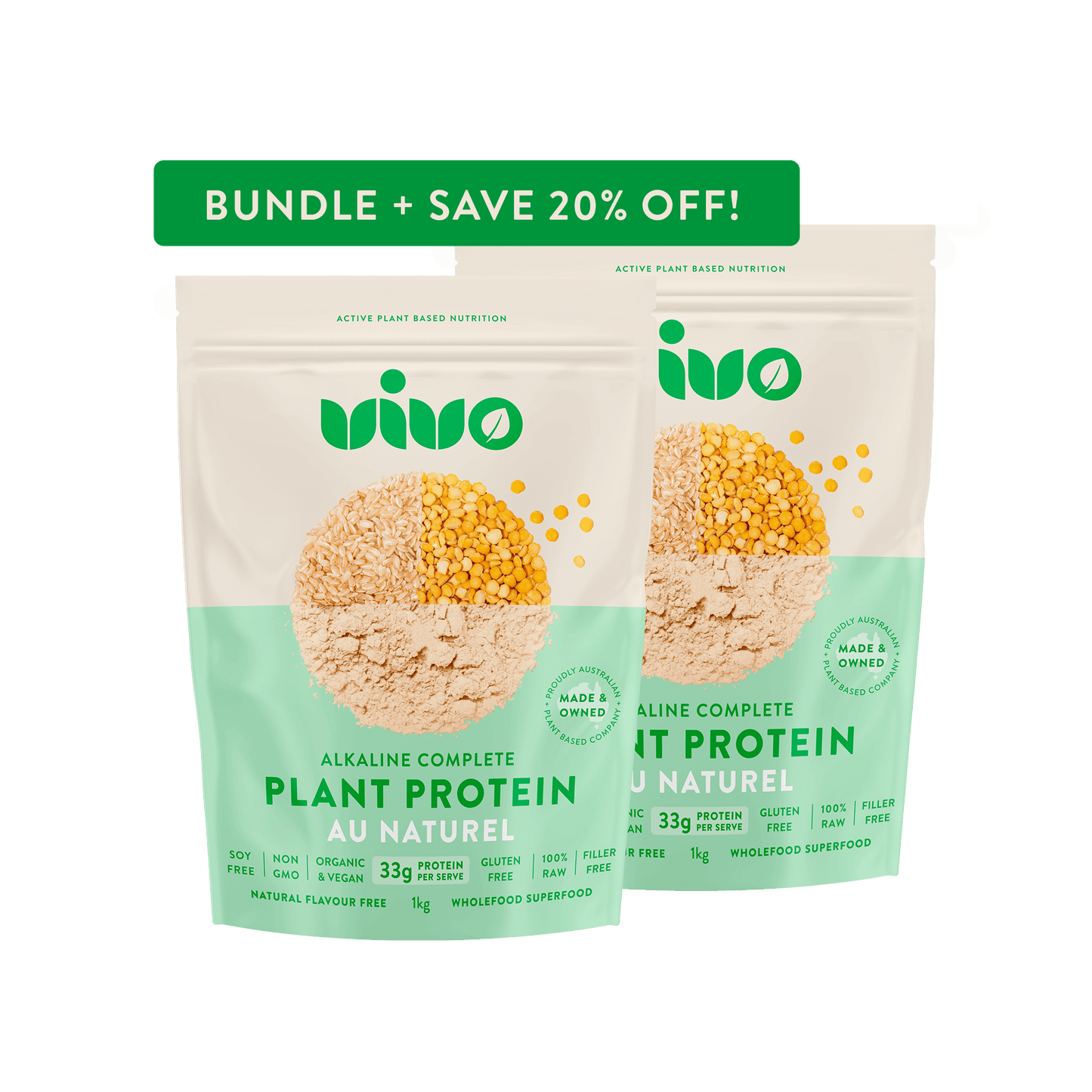 VIVO 2kg Bundle Pack - Plant Protein