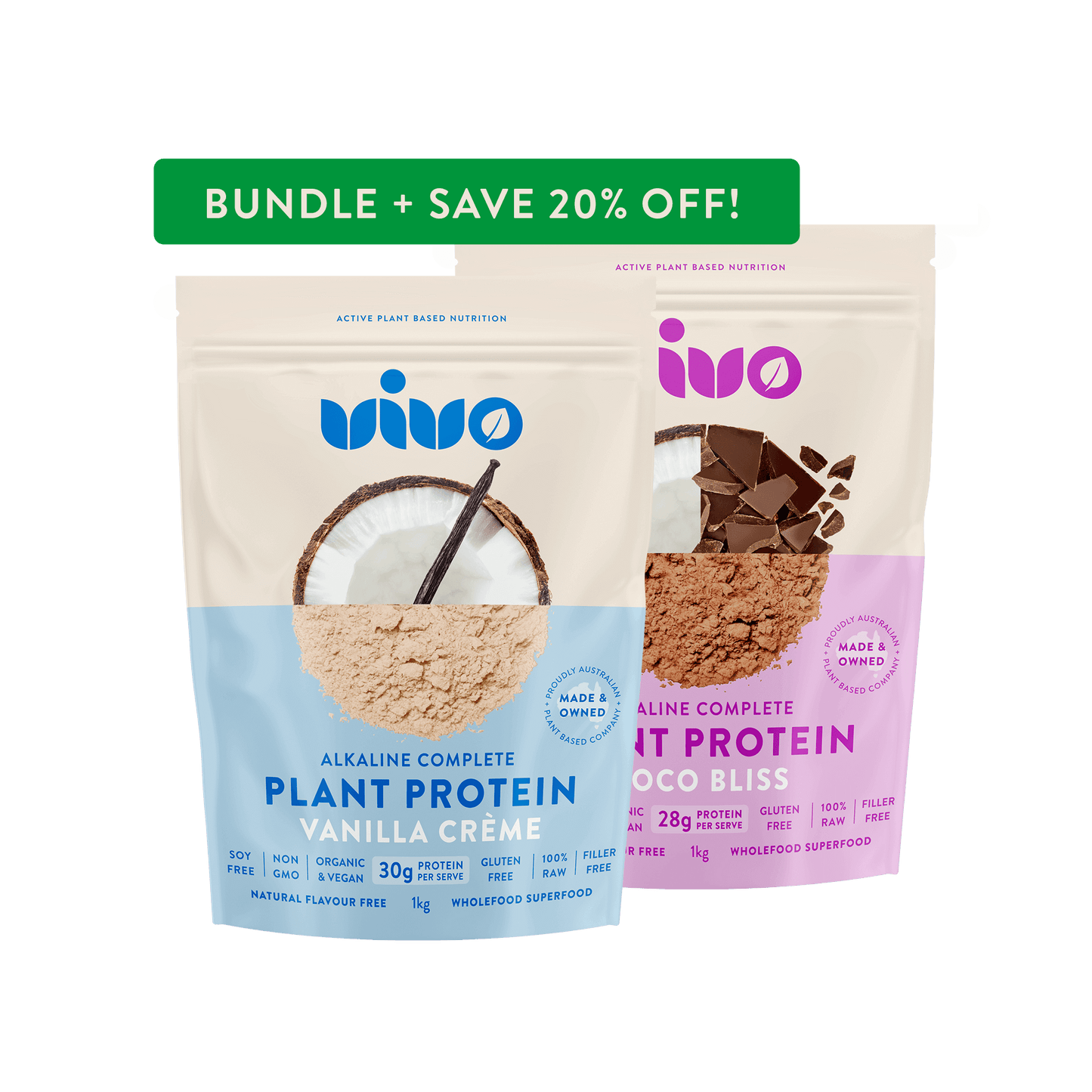 VIVO 2kg Bundle Pack - Plant Protein