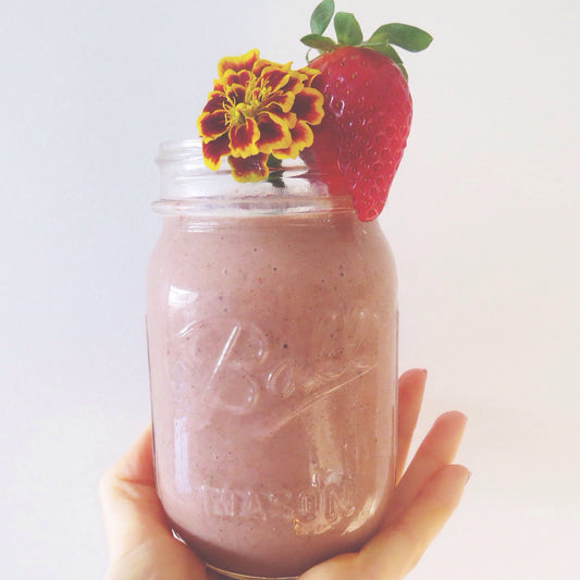 Strawberry, Almond and Rose Smoothie